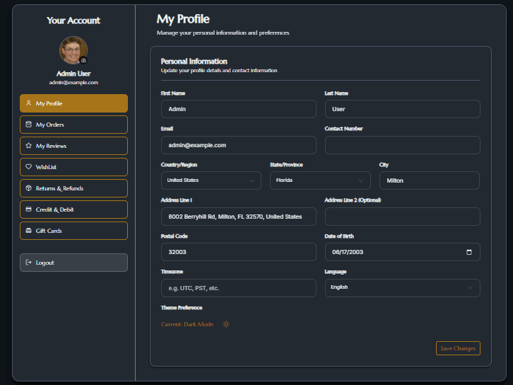 E-commerce storefront