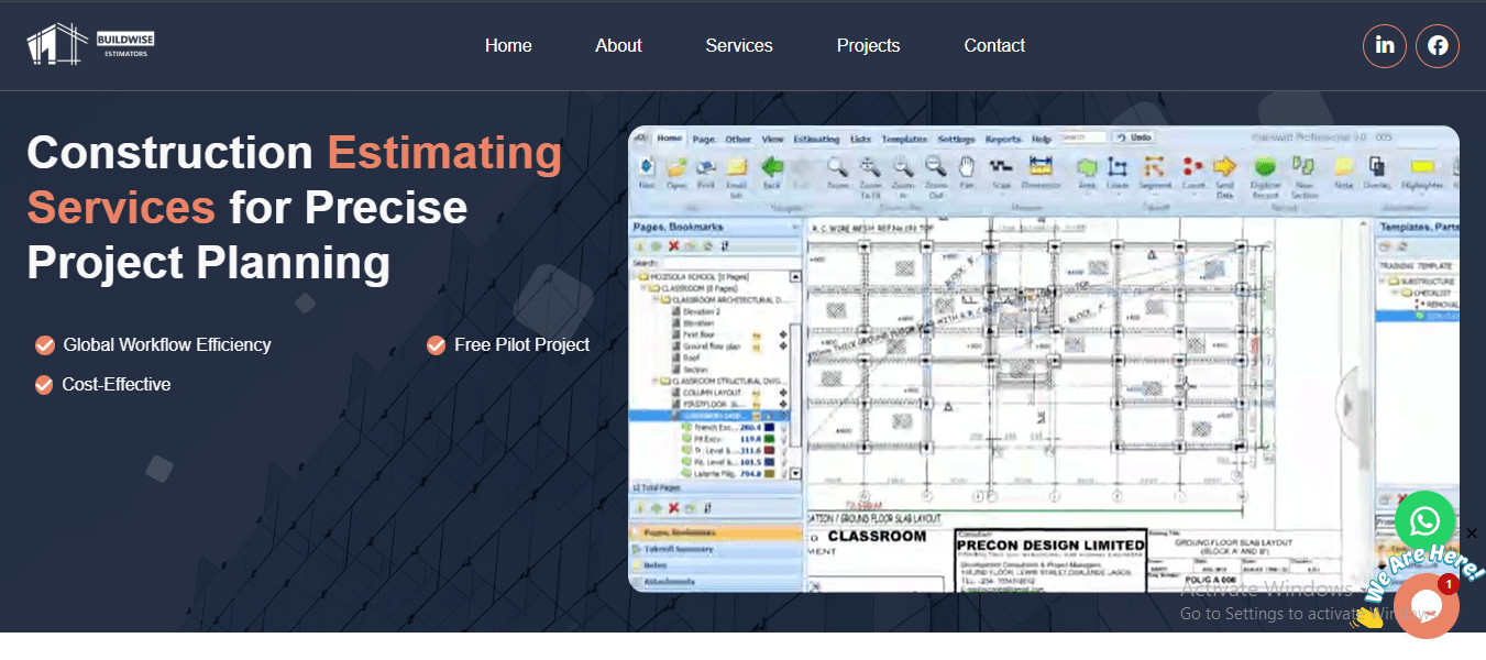 Buildwise Estimators Website